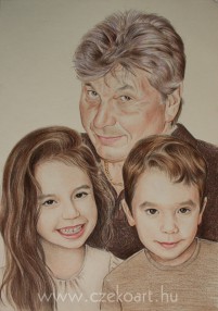 Barnított családi portré készítés
