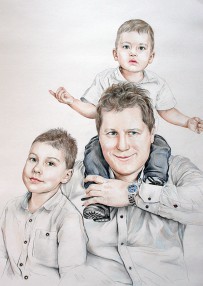 Színes családi rajz