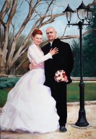 Esküvői portré festmény