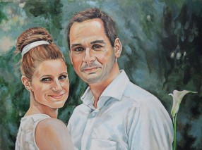 Esküvői portré festmény készítése